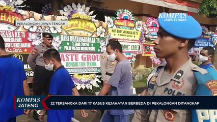22 Tersangka dari 17 Kasus Kejahatan Berbeda di Pekalongan Ditangkap