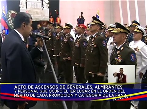 Jefe de Estado lidera Acto de Ascenso de Oficiales en grado de Generales y Almirantes de la FANB