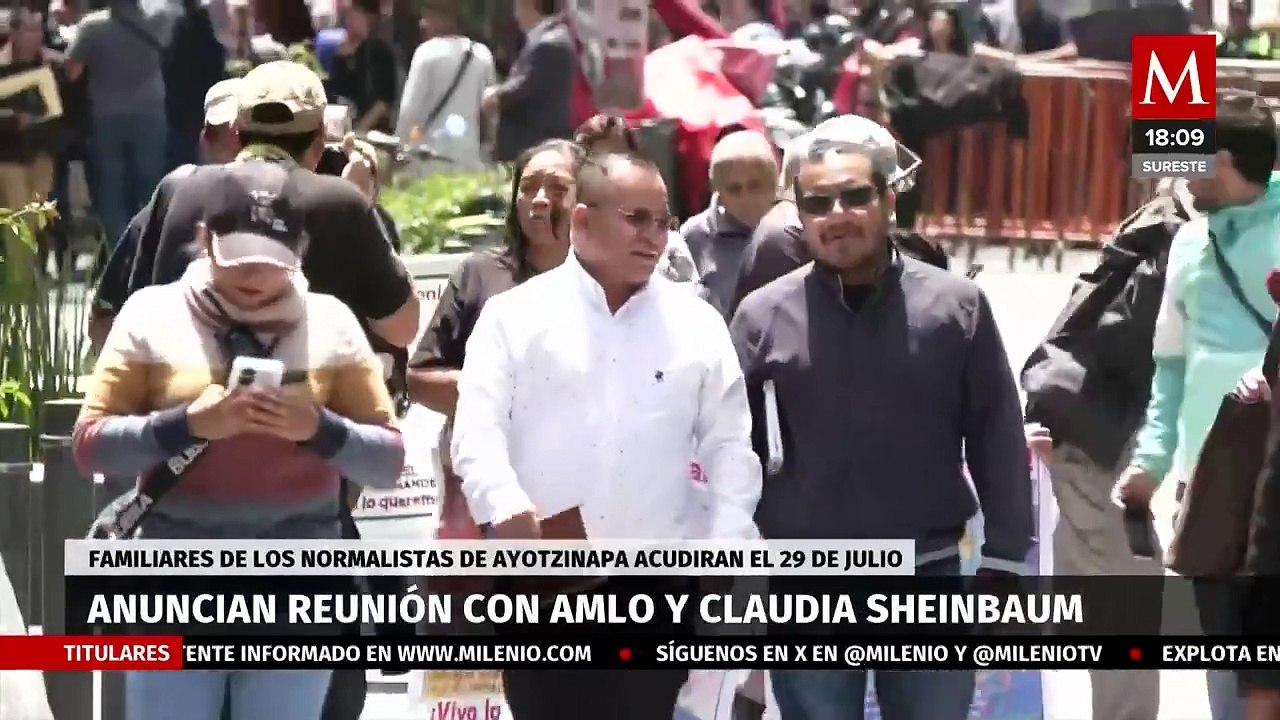 AMLO y padres de los 43 normalistas acuerdan una reunión con Claudia Sheinbaum