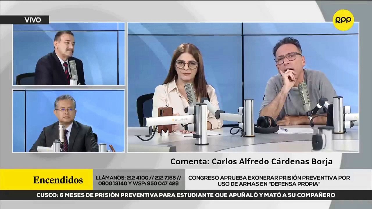 Carlos Alfredo Cárdenas Borja, abogado comenta en RPP sobre el uso de armas en defensa propia