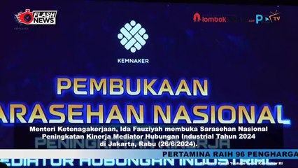 MENAKER IDA FAUZIYAH BUKA ACARA SARASEHAN NASIONAL PENINGKATAN KINERJA MEDIATOR HUBUNGAN INDUSTRIAL 2024