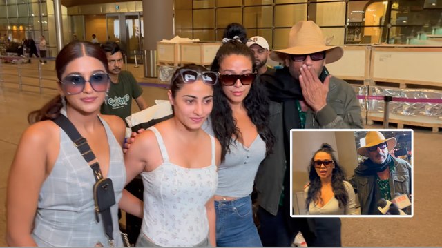 The Coolest Dad Daughter Duo Jackie & Krishna Shroff Arrive At Mumbai Airport In Full Style!