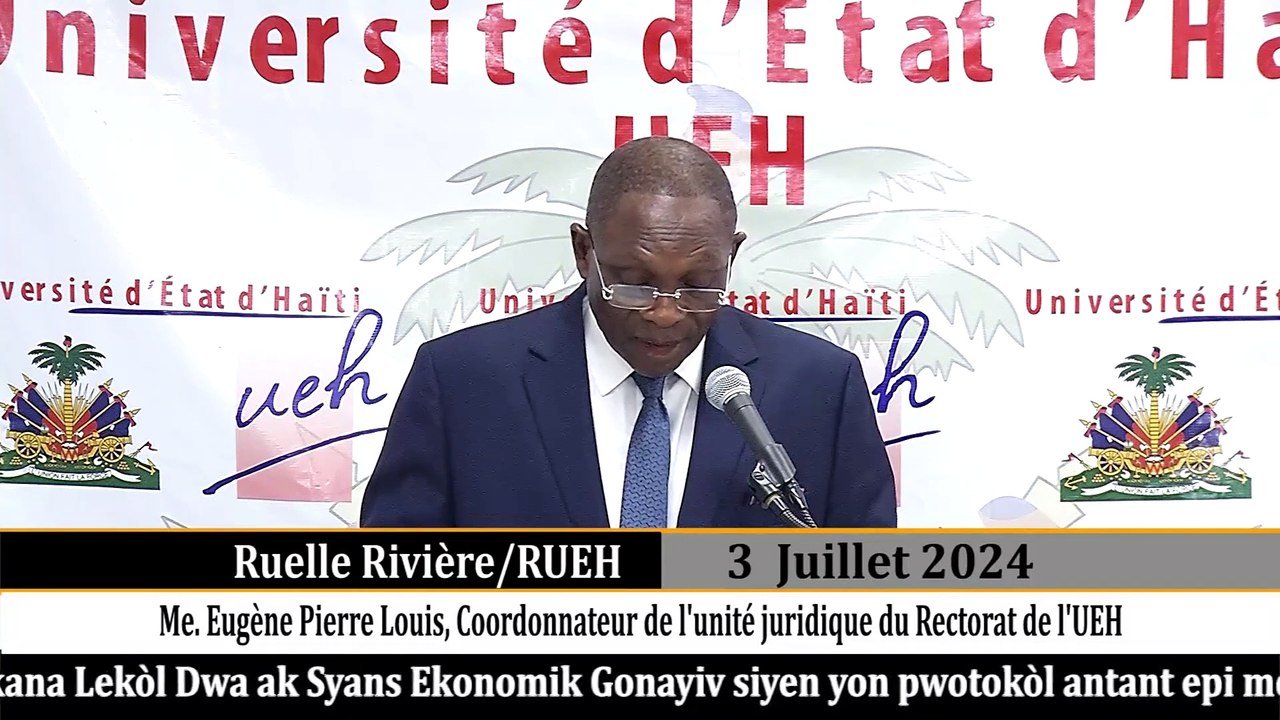 Rektora UEH siyen ak Dekana Lekòl Dwa ak Syans Ekonomik Gonayiv yon pwotokòl antant.