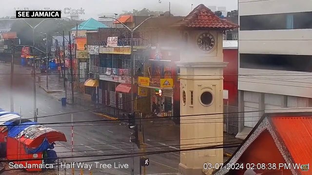 Hurricane Beryl brings winds and rain to Jamaica