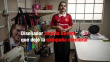 Diseñador recicla basura que dejó la campaña electoral