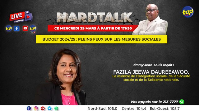 Hardtalk : Jimmy Jean-Louis accueille Fazila Jeewa Daureeawoo_0