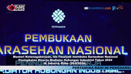 Menaker Ida Fauziyah Buka Acara Sarasehan Nasional Peningkatan Kinerja Mediator Hubungan Industrial 2024