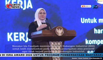 Menaker Ida Fauziyah Buka Acara Sarasehan Nasional Peningkatan Kinerja Mediator Hubungan Industrial 2024