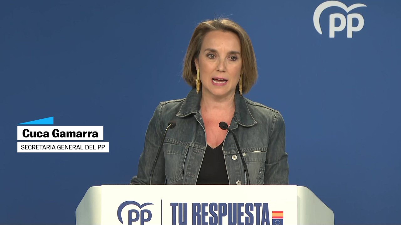 Gamarra denuncia que Sánchez siga sin explicar la labor de su mujer