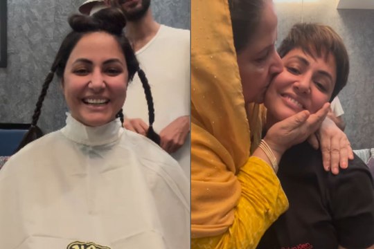 Hina Khan Video: ब्रेस्ट कैंसर की वजह से हिना खान को कटवाने पड़े अपने लंबे बाल, अब दिखने लगी ऐसी
