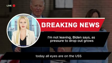 I'm not leaving, Biden says, as pressure to drop out grows