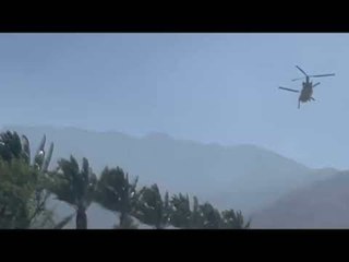 Fire Helicopters Refuel with Water