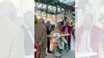 Hayat Bilgisi'nin oyuncusu Kerem Kupacı nikah masasından kaçtı! Renkli görüntülere sahne oldu