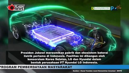 Jokowi Resmikan Pabrik Baterai Mobil Listrik Terbesar di Asia Tenggara
