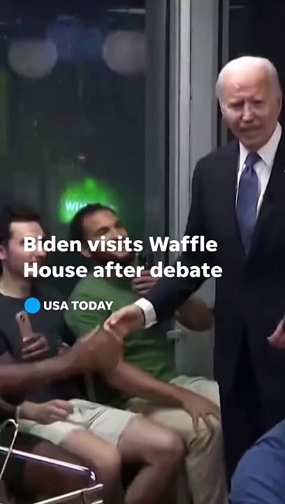 "Joe Biden Recaps Trump Debate During Late-Night Waffle House Trip"