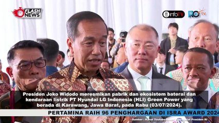 STATEMENT JOKOWI USAI RESMIKAN PABRIK BATERAI MOBIL LISTRIK TERBESAR DI ASIA TENGGARA