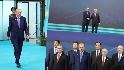 Cumhurbaşkanı Erdoğan, Şanghay İşbirliği Örgütü Zirvesi aile fotoğrafı çekimine katıldı