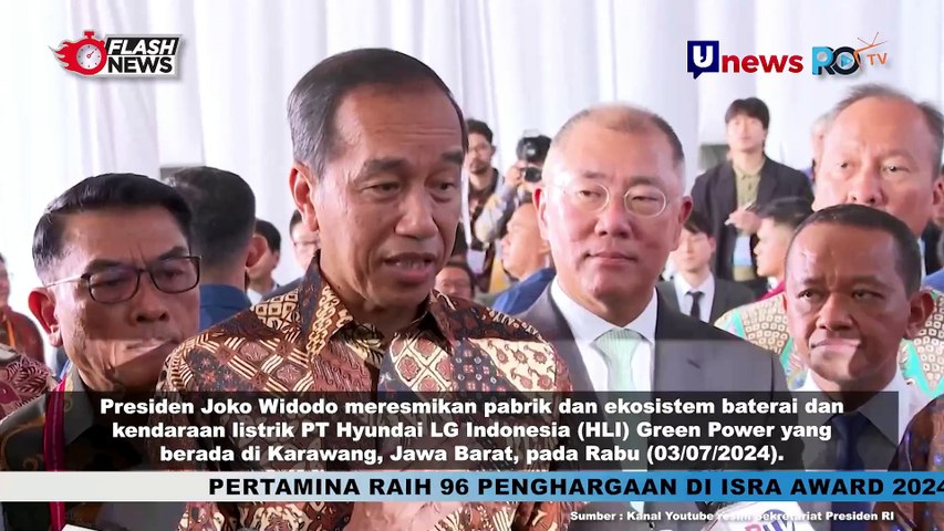 Statement Jokowi Usai Resmikan Pabrik Baterai Mobil Listrik Terbesar di Asia Tenggara