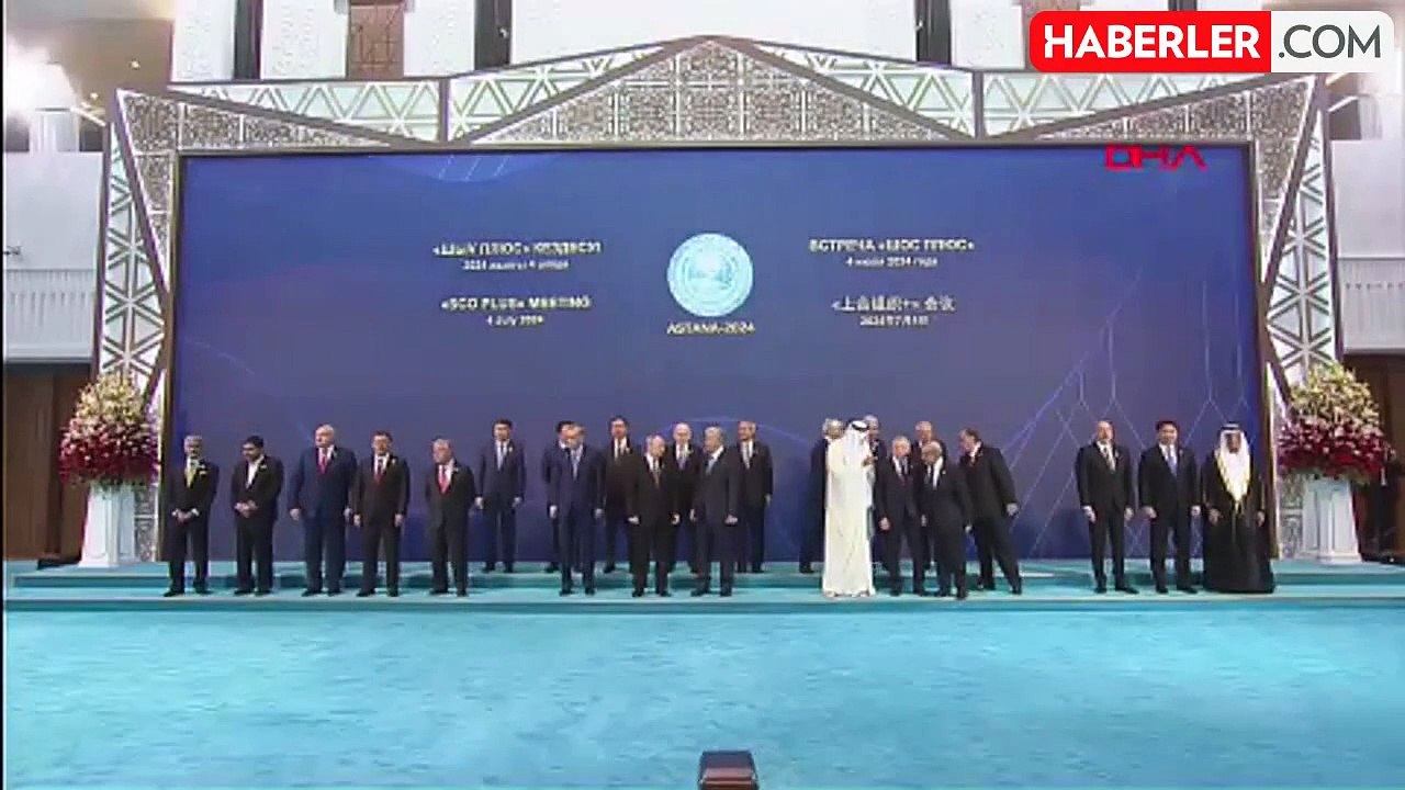 Erdoğan, Şanghay İşbirliği Örgütü Zirvesi'nde aile fotoğrafında yer aldı