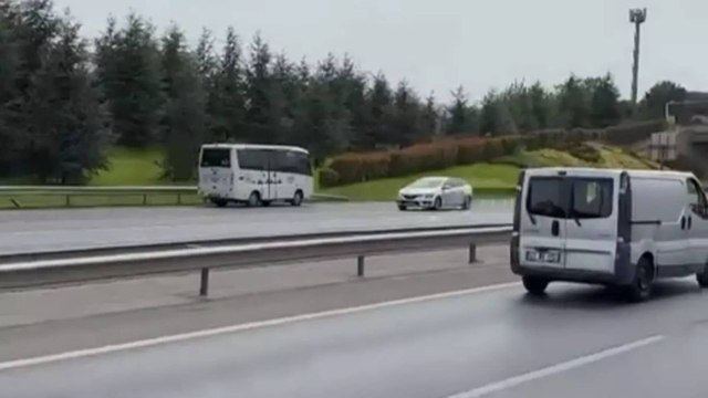 Ataşehir TEM Otoyolu'nda kilometrelerce ters yönde ilerledi