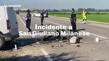 San Giuliano Milanese, incidente tra moto e furgone: morto centauro 22enne