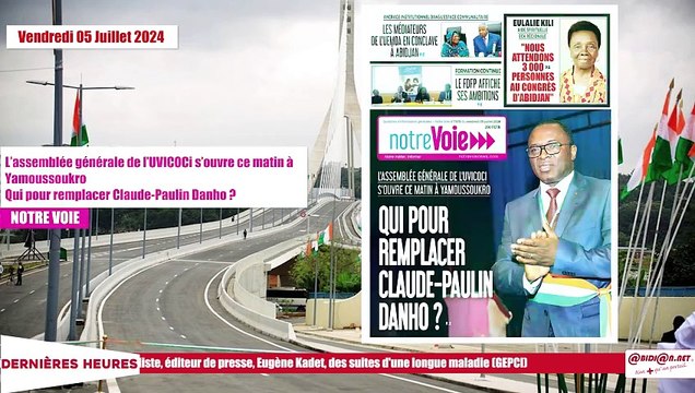 Titrologue du 05 Juillet 2024 Construction de logements sociaux Beugré Mambé lance les travaux 25000 maisons en location-vente et location simple