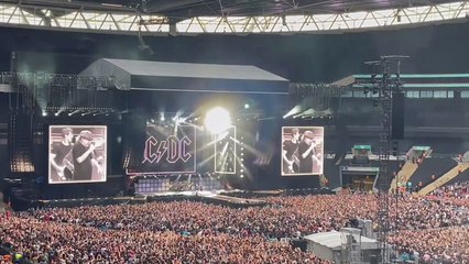 ACDC perform to sold out crowd at Wembley stadium