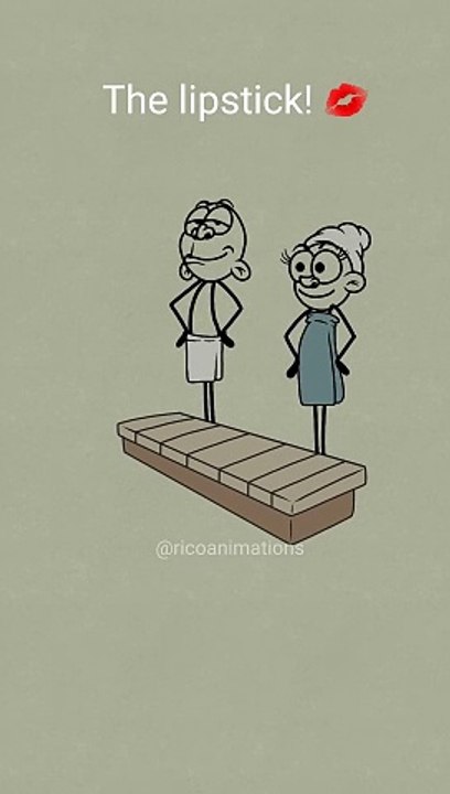The lipstick! funny cartoon