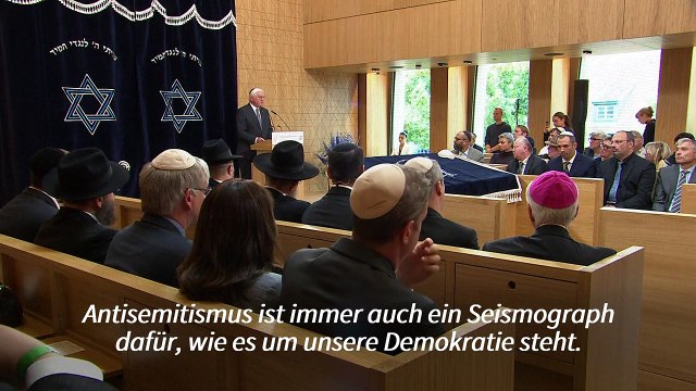 Steinmeier bei Synagogeneröffnung: Jüdisches Leben ist ein Teil von uns