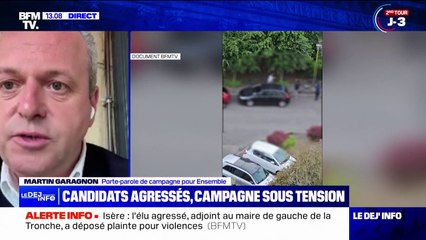 "Je suis choqué": Martin Garagnon, porte-parole de campagne pour Ensemble, réagit après l'agression de Prisca Thevenot