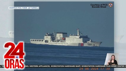 Tinaguriang "monster ship" ng China, pumunta sa Escoda Shoal at binantayan ang barko ng PCG | 24 Oras