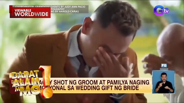 Groom, naging emosyonal sa kanilang photoshoot dahil sa wedding gift ng bride | Dapat Alam Mo!