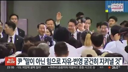 윤대통령 "말이 아닌 힘으로 자유·번영 굳건히 지켜낼 것"