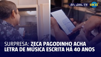 Zeca Pagodinho encontra rascunho de música feito há 40 anos em lugar surpreendente