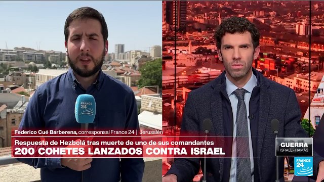 Informe desde Jerusalén: Hezbolá lanza 220 cohetes y drones a Israel por la muerte de un alto cargo