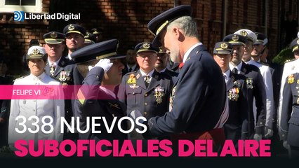 El Rey entrega los Reales Despachos a 338 nuevos suboficiales del aire