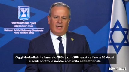 Israele: 200 razzi lanciati da Hezbollah nel nostro territorio