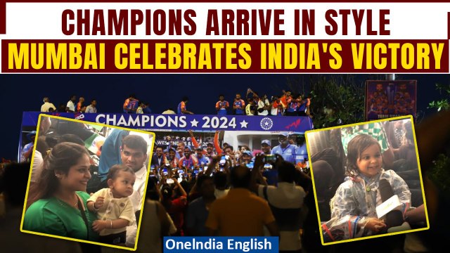 Team India Receives Heroic Welcome in Mumbai | Watch a Cute Interaction with Young Cricket Fan
