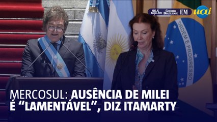"Lamentável" a ausência de Milei na cúpula do Mercosul, diz Itamaraty