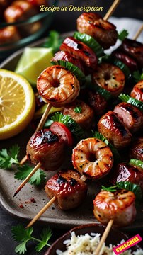 Keto Cajun Shrimp and Sausage Skewers Recipe ️ #food #keto #cooking #foodie