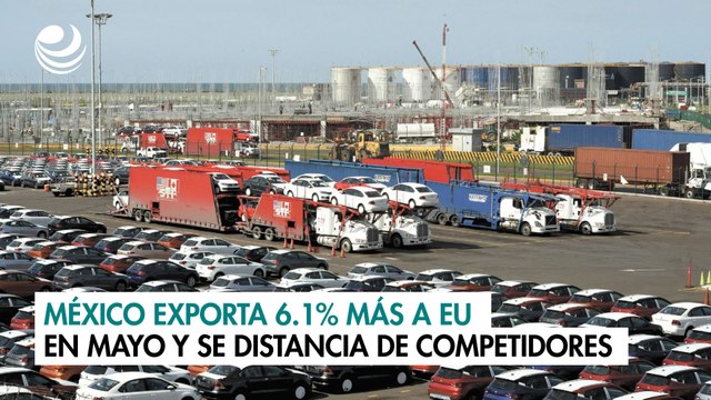 México exporta 6.1% más a EU en mayo y se distancia de competidores