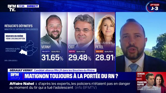 Législatives: Il faut que le choix des électeurs soit respecté estime Gérault Verny, candidat RN-LR dans les Bouches-du-Rhône