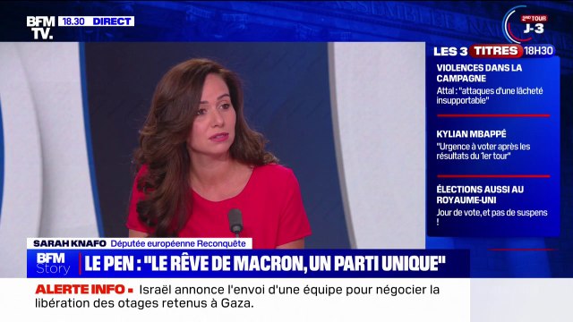 Sarah Knafo, députée européenne Reconquête: On a le sentiment que l'élection est en train d'être volée