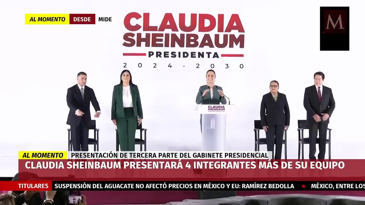 Claudia Sheinbaum presenta tercer bloque de su gabinete presidencial