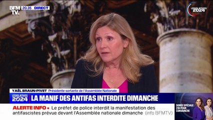 Yaël Braun-Pivet: "Avant hier quelqu'un m'a menacée alors que je tractais dans ma circonscription"