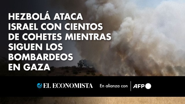 Hezbolá ataca Israel con cientos de cohetes mientras siguen los bombardeos en Gaza