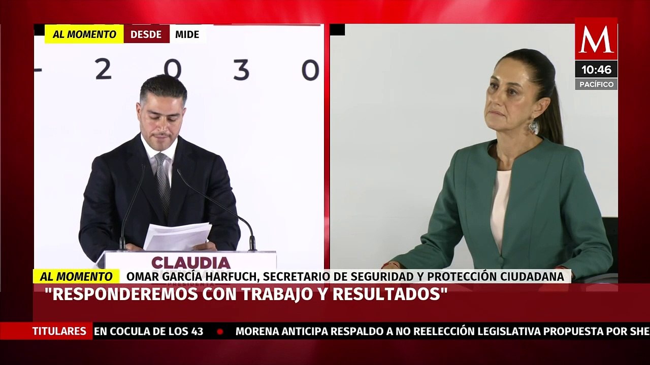 "Responderemos con trabajo y resultados" Omar García Harfuch