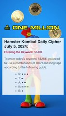 Unlock Today's Secret Cipher Code for July 5 🐹 #HamsterKombot