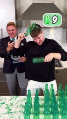 Mr beast world record of bottle smashed on him head
