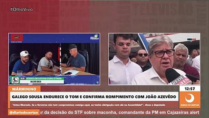 Em São Bento, deputado Galego Souza rompe com João Azevêdo, que reage “com naturalidade”